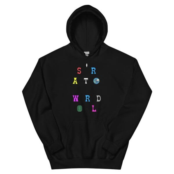 Black Astroworld Outfit with colorful letters – Travis Scott merch